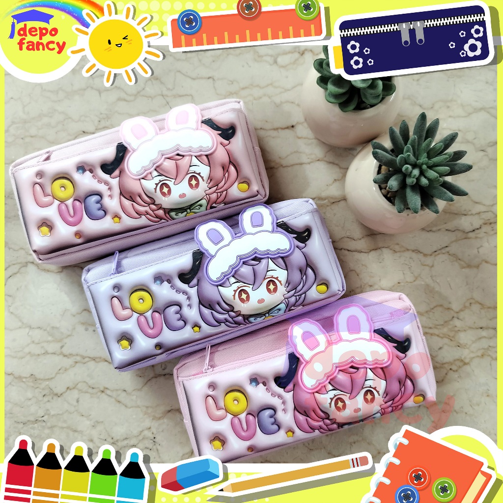 

Kotak Pensil 2 Resleting HR-2779 Girl / Pencil Case / Tepak Pensil / Boks Pensil / Box Pensil / Tempat Pensil