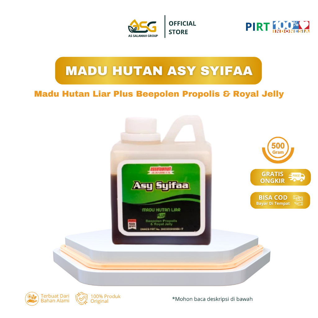 

Madu Hutan - Asy Syifaa Madu Hutan Alami Menjaga Kesehatan Dan Stamina Tubuh 500 Gram