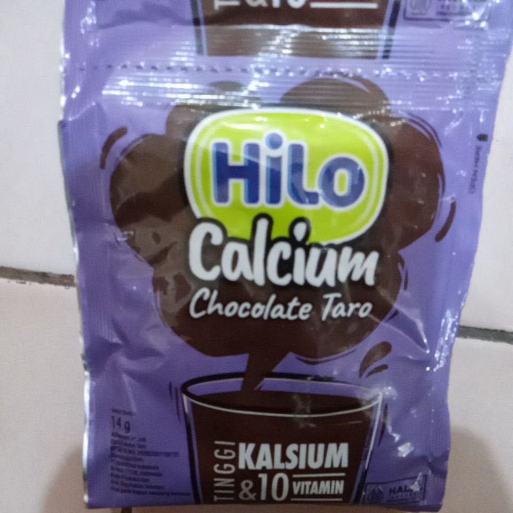 

Hilo Calcium Chocolate Taro Renteng Isi 10 Sachet 14gr