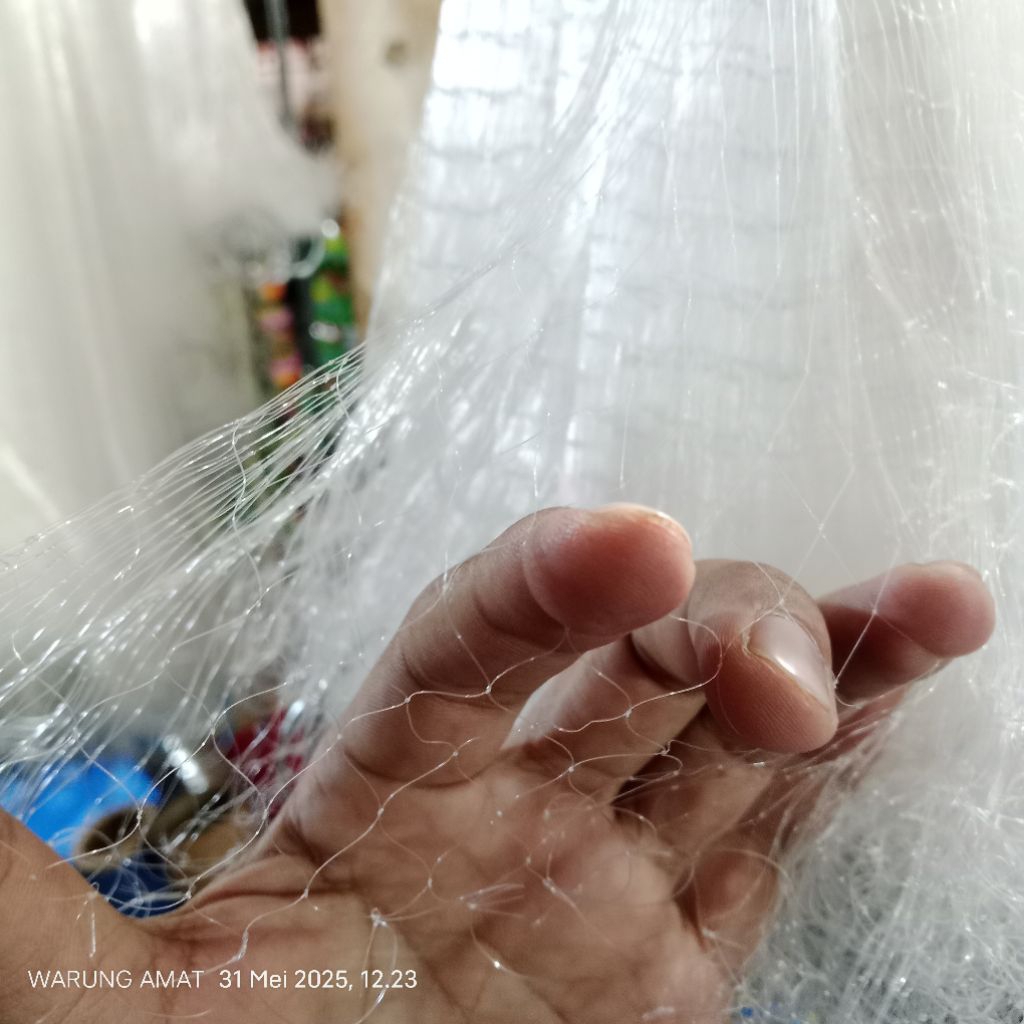 Jaring bentang ikan saluang, 3/4 dan 1 inchi, Rengge) Ringgi ikan.