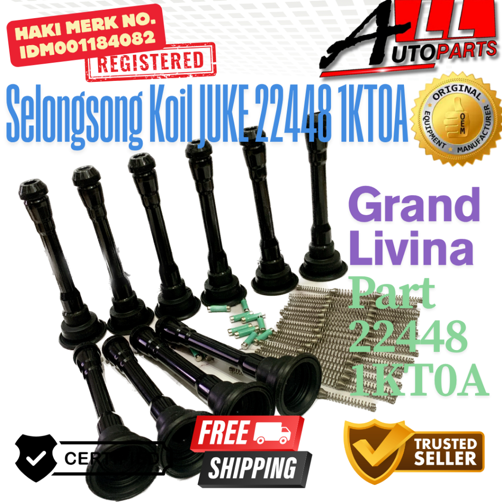 Koil Grand Livina Juke Part Number 22448 1KTOA Karet Selongsong Coil