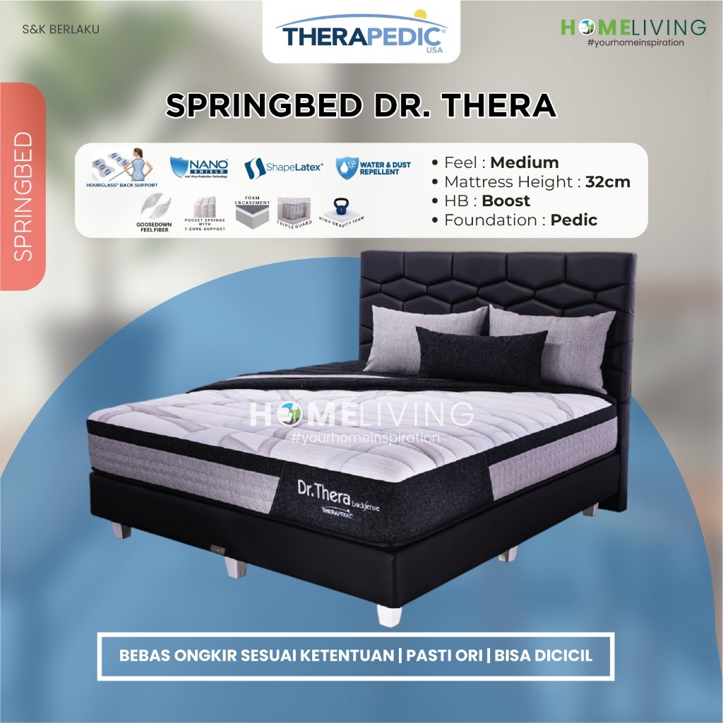HOMELIVING - THERAPEDIC TYPE DR THERA - SPRINGBED THERAPEDIC - KASUR KESEHATAN