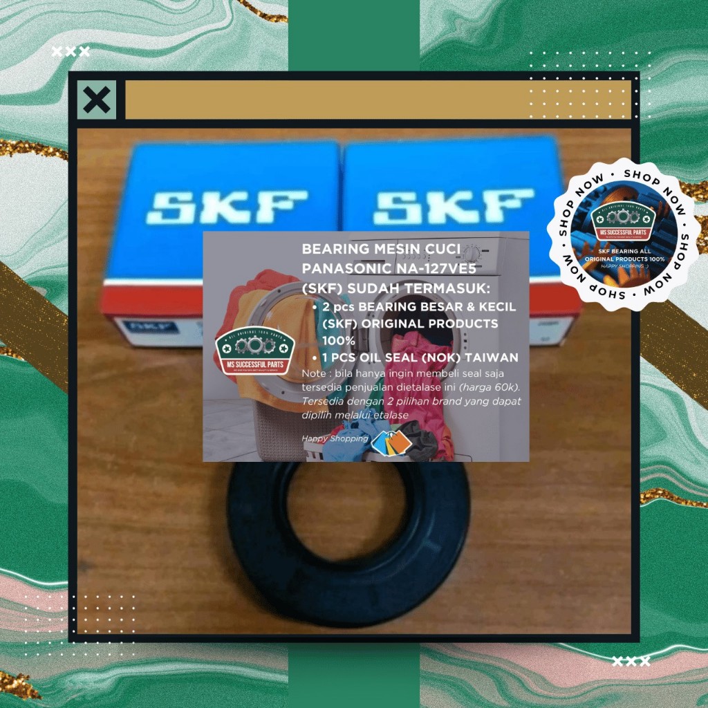 BEARING KIT MESIN CUCI PANASONIC NA-127VE5 SKF ASLI NA127VE5