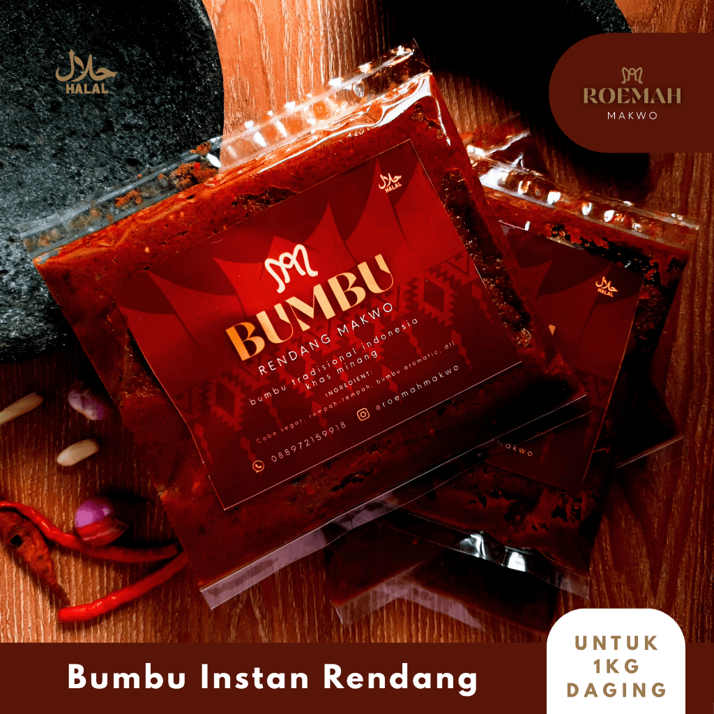 

BUMBU RENDANG TRADISIONAL ROEMAH MAKWO AUTENTIK PADANG MINANG KABAU