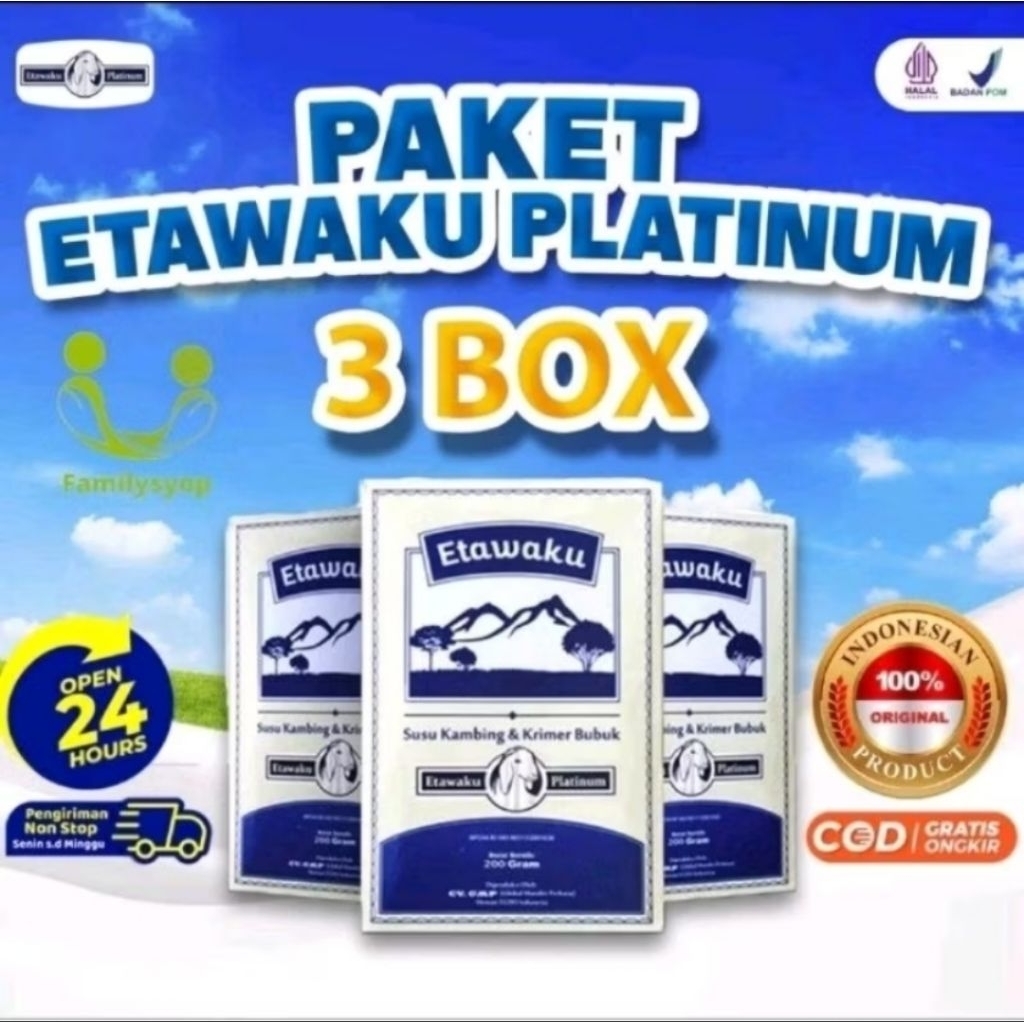 

PAKET 3 BOX SUSU ETAWAKU PLATINUM 3X ATASI MASALAH PERNAFASAN