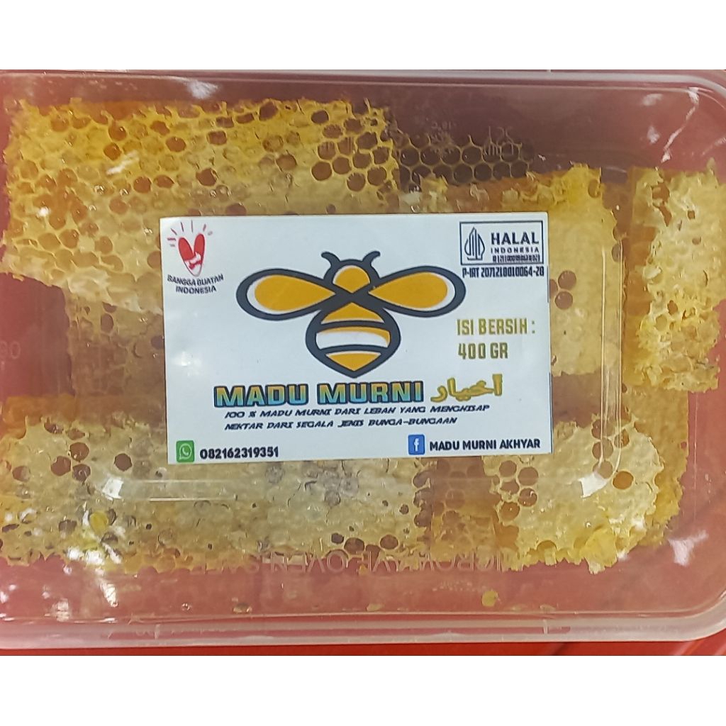 

Sarang Madu Box 400 Gr Lebah Apiscerena - Madu Murni Akhyar