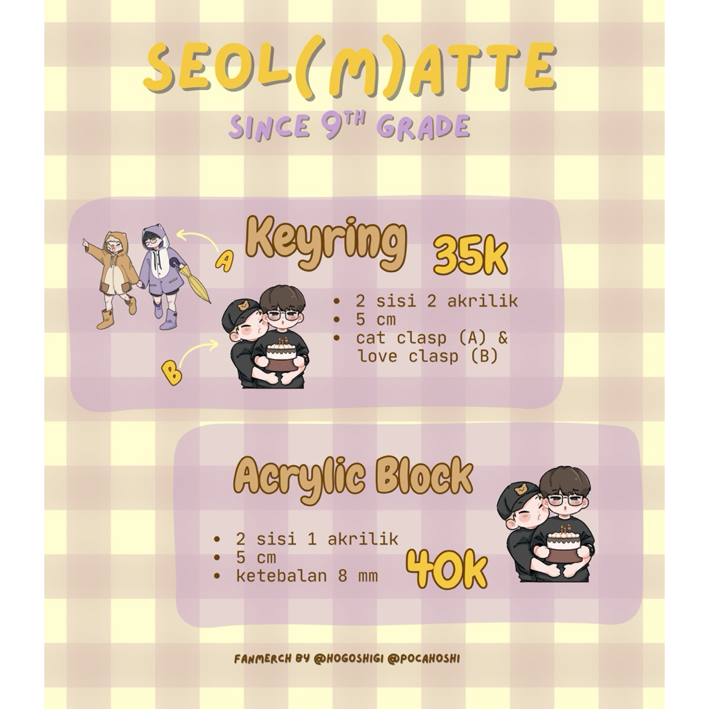 [PELUNASAN] SEOL(M)ATTE Since 9th Grade SOONWOO Fanmerch