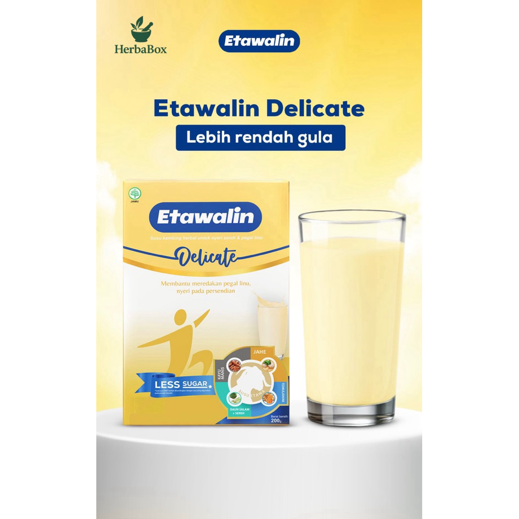 

Etawalin Delicate Less Sugar - Susu Nyeri Sendi & Pegel Linu Rendah Gula