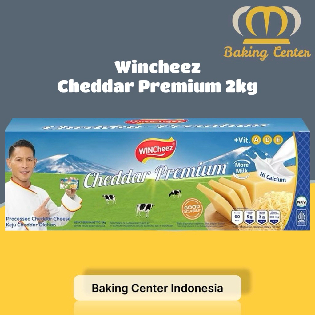 

Wincheez Keju Cheddar Premium 2kg - Keju Wincheez 2kg