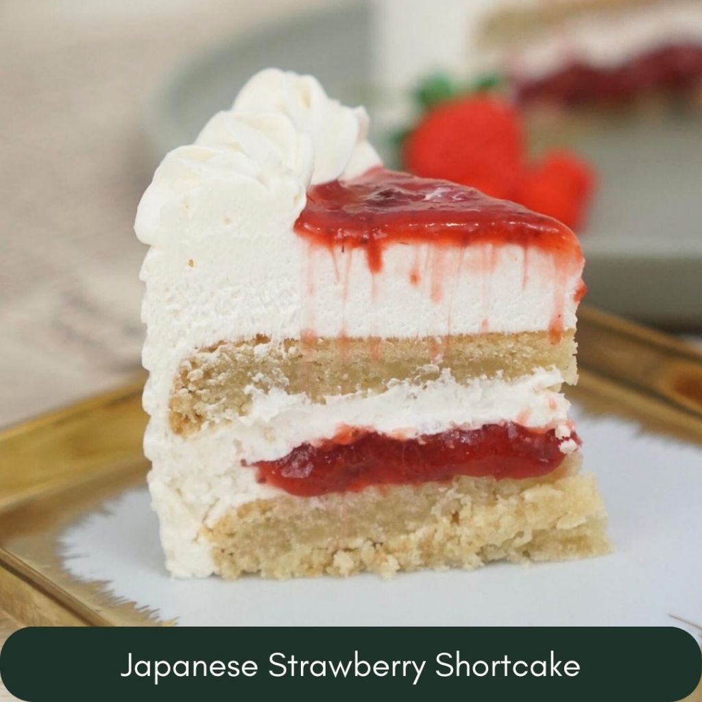 

Kue Vegan-vegan slice cake- vegancake- strawberryshortcake- vegetarian- kue vegetarian