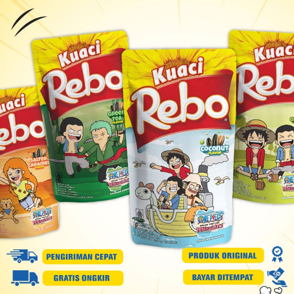 

Kuaci Rebo 150 G.R - Milk | Green Tea | Original
