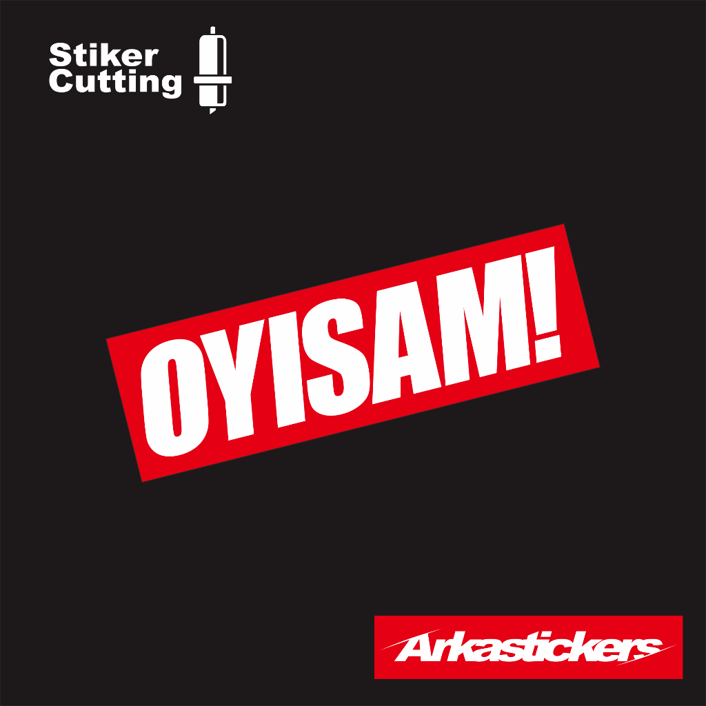 Stiker Cutting OYISAM untuk Motor Mobil Helm dll bisa menyala apabila terkena cahaya - Stiker OYISAM