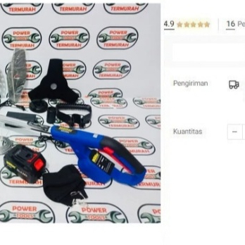 Mesin Potong Rumput MOLLAR 20V Cordless Brush Cutter Baterai 20Volt