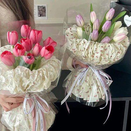 

[ 1pck/50 Lembar ] Plastik Bening Transparant Transparan Plastic Wrap Bunga Korean Style DIY Flower Plastik Polos