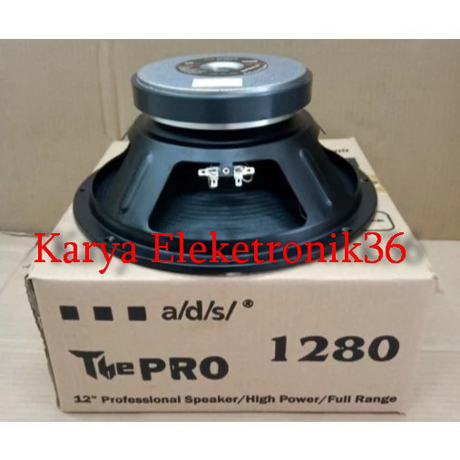 Speaker Komponen 12 Inch Full Range Ads 1280 / Ads1280 The Pro 800 Watt Aluminium Coil