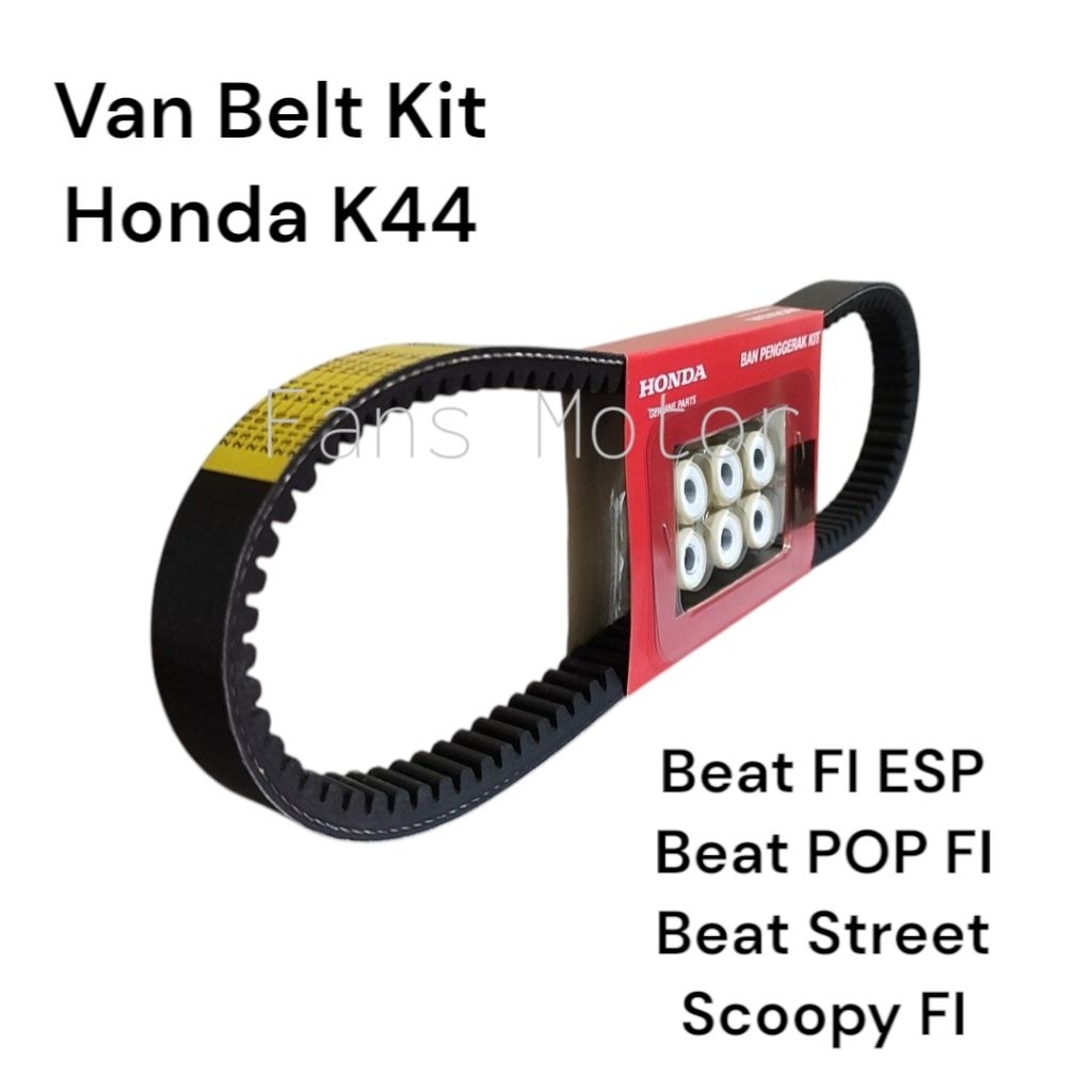VanBelt V Belt Kit Streng plus roller K44 Beat FI eSP Beat POP FI Beat Street Scoopy FI Original AHM