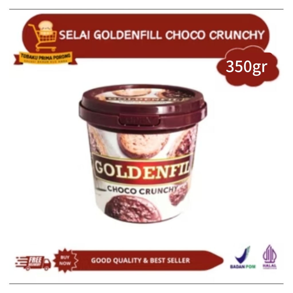 

Goldenfill choco crunchy ,pasta coklat goldenfil 350gr minus kemasan