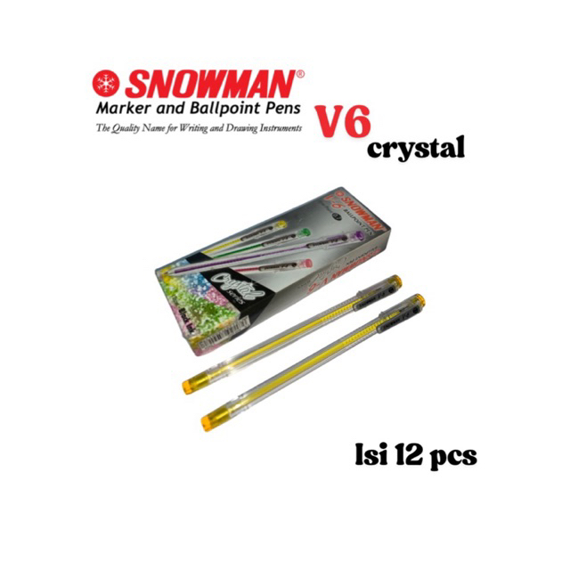 

Pulpen Snawman V6 Crystal Seeies Hitam 0,7mm