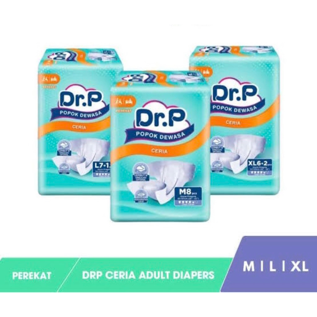 Dr. P Adult Diapers Popok Dewasa uk. M / L / XL