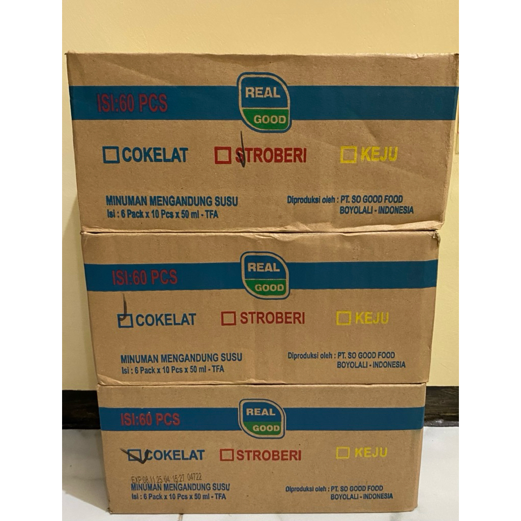 

Susu Bantal Real Good 50ml 1 Dus / Karton isi 60pcs Termurah Promo