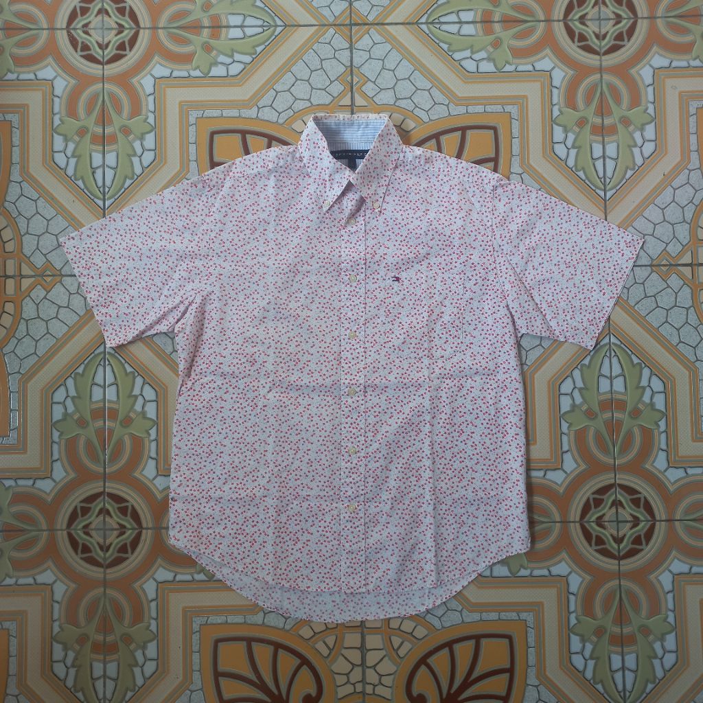 Kemeja Lengan Pendek Motif Second