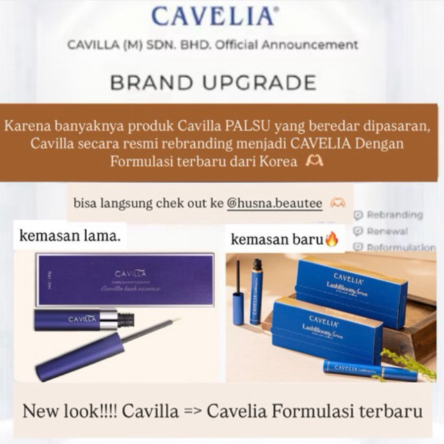 CAVILLA EYELASH SERUM / CAVELIA EYE LASH ESSENCE BULU MATA ORIGINAL (100%)