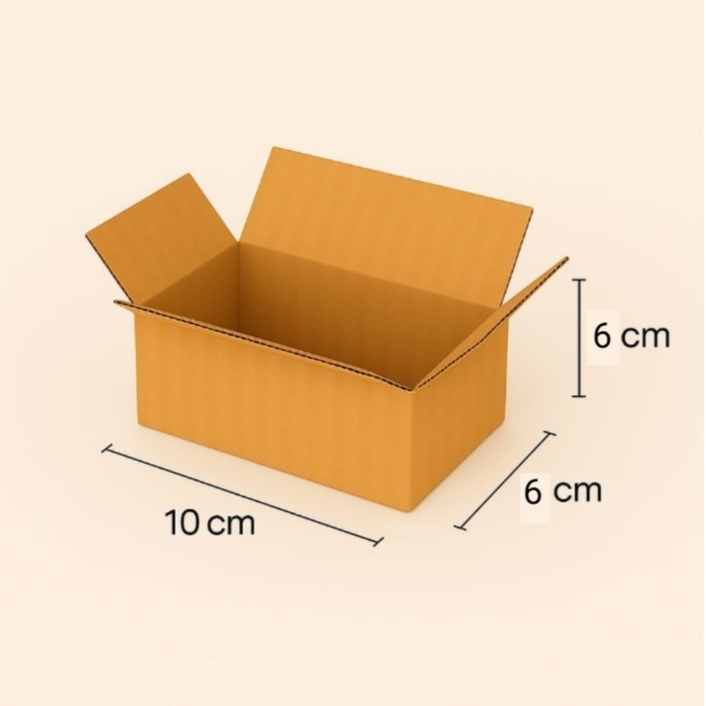 

Kardus packing ukuran 10x6x6cm polos luar dalam