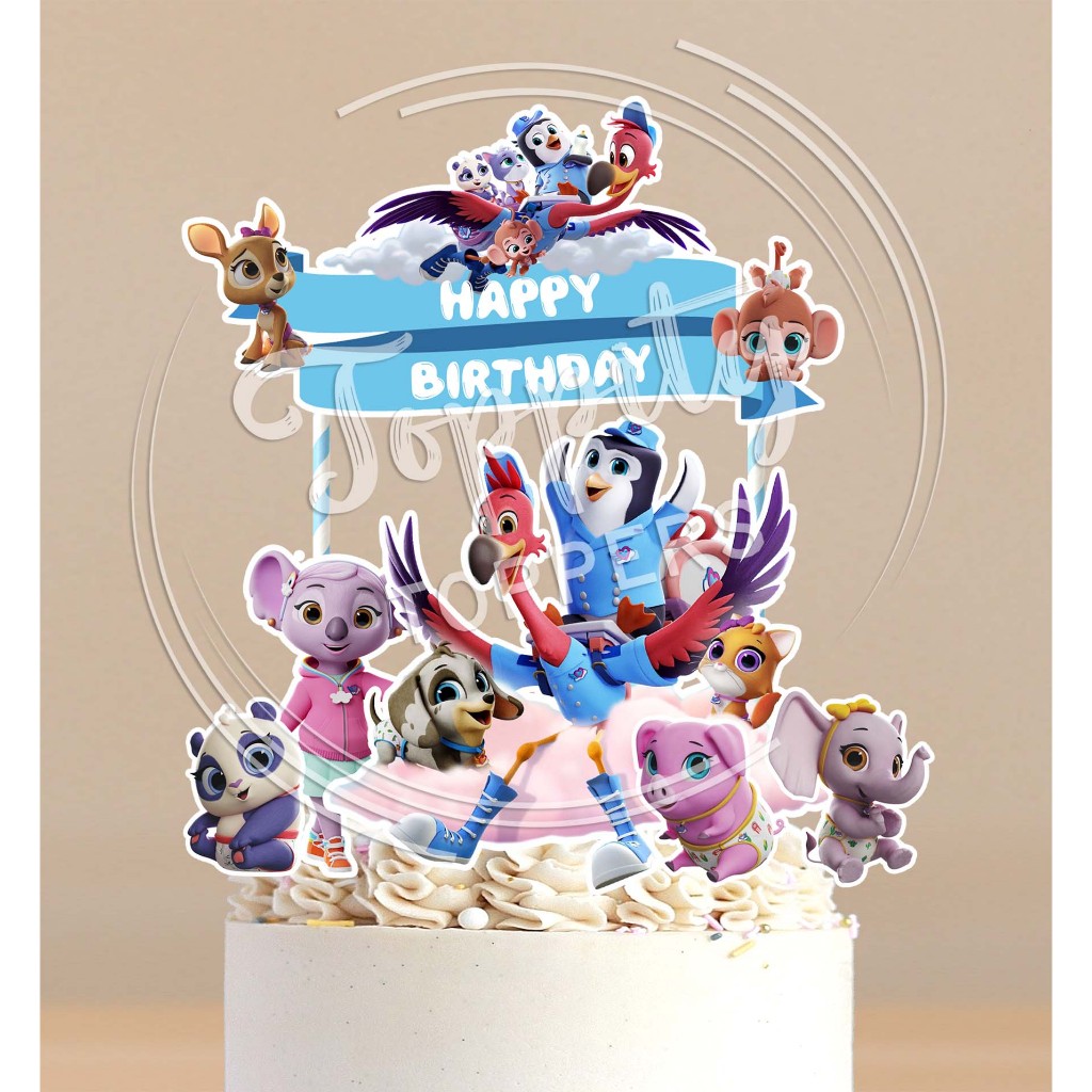 Topper cake kue ulang tahun birthday Tots animal