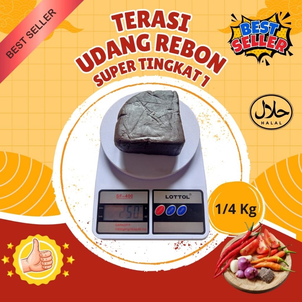 

TERASI UDANG 1/4 Kg ENAK SUPER NOMOR 1 KHAS JUWANA