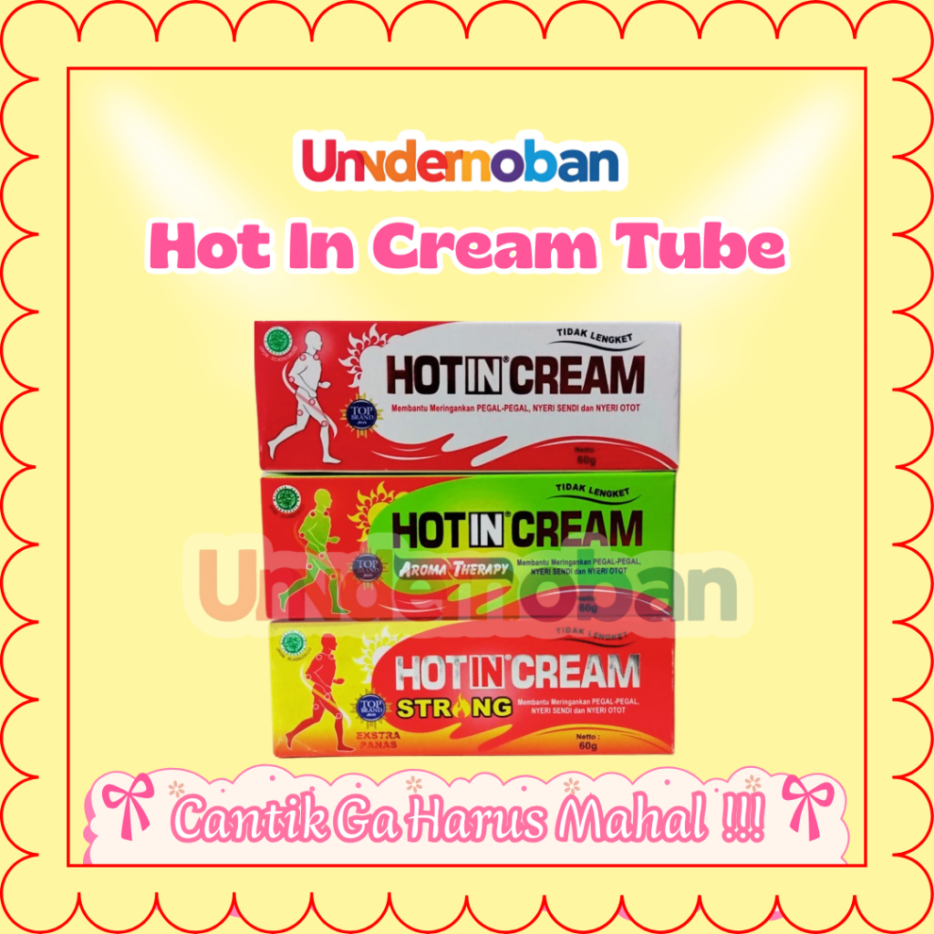 UNDERNOBAN Hot In Cream Tube isi 60 gr putih / hijau / merah | bpom