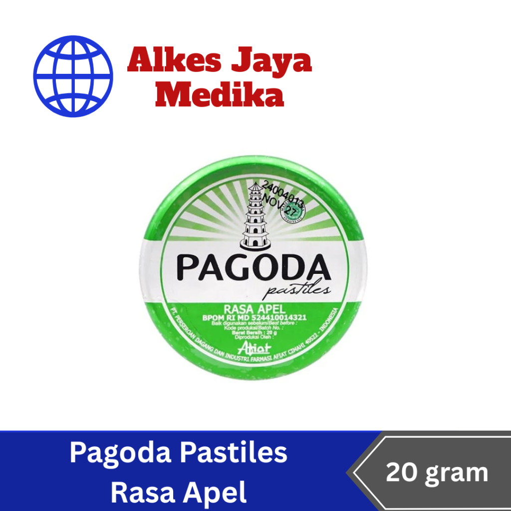 

Pagoda Pastiles Rasa Apel 20gr - Permen Pelega Tenggorokan