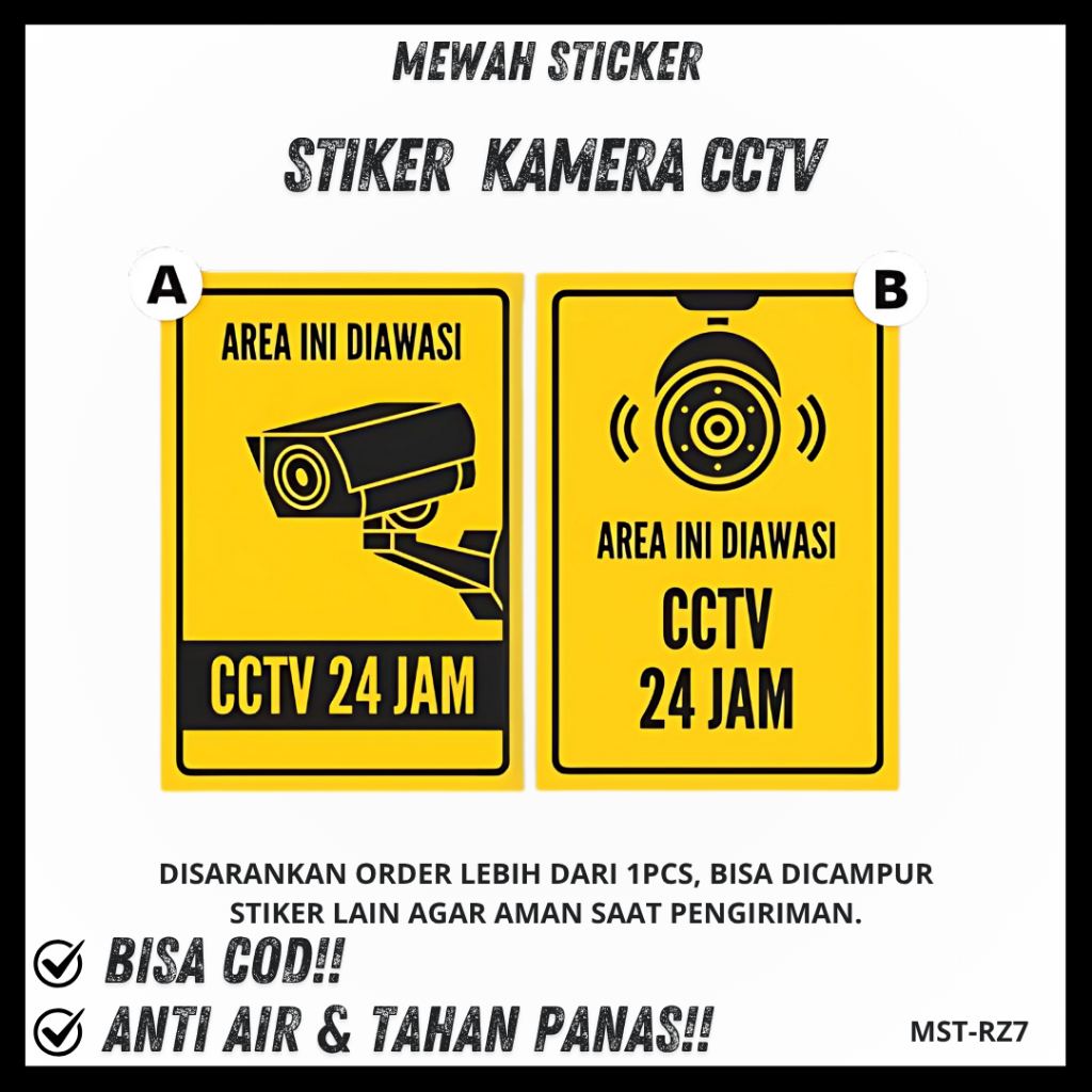 

Sticker CCTV / Stiker CCTV / Sticker CCTV 24 Jam / Stiker CCTV 24 Jam / Label Stiker CCTV / Stiker Keamanan