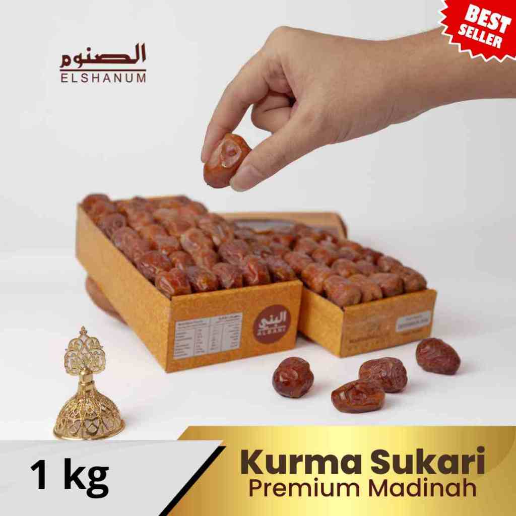 

KURMA SUKARI MADINAH 1KG PREMIUM BEST QUALITY / KURMA SUKARI JUMBO AL QASSIM / ELSHANUM
