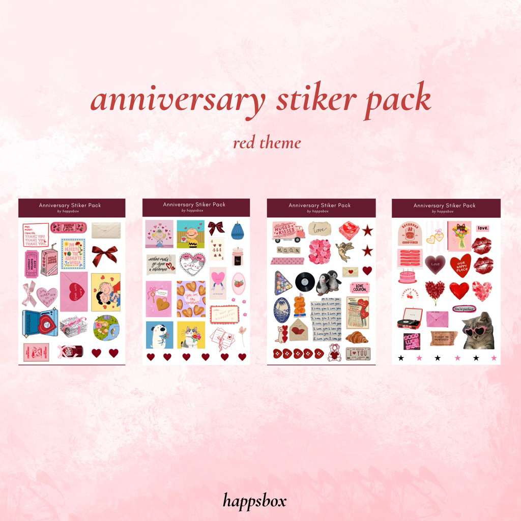 

ANNIVERSARY STIKER PACK BY HAPPSBOX | STIKER ANNIVERSARY | GIFT ANNIV