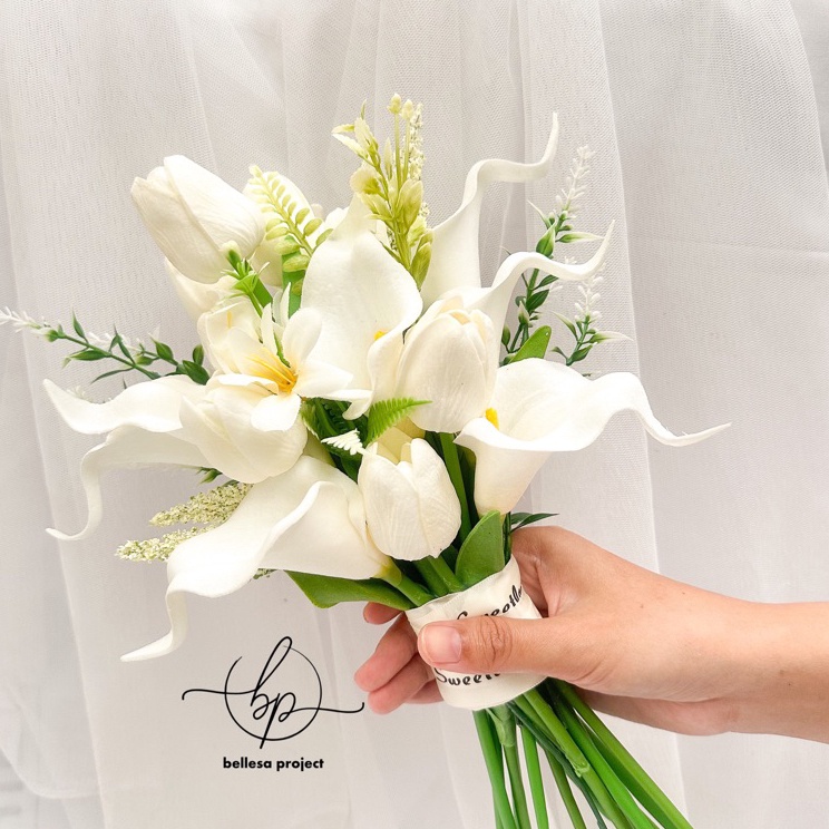 BOUQUET BUNGA TULIP LILY ARTIFICIAL