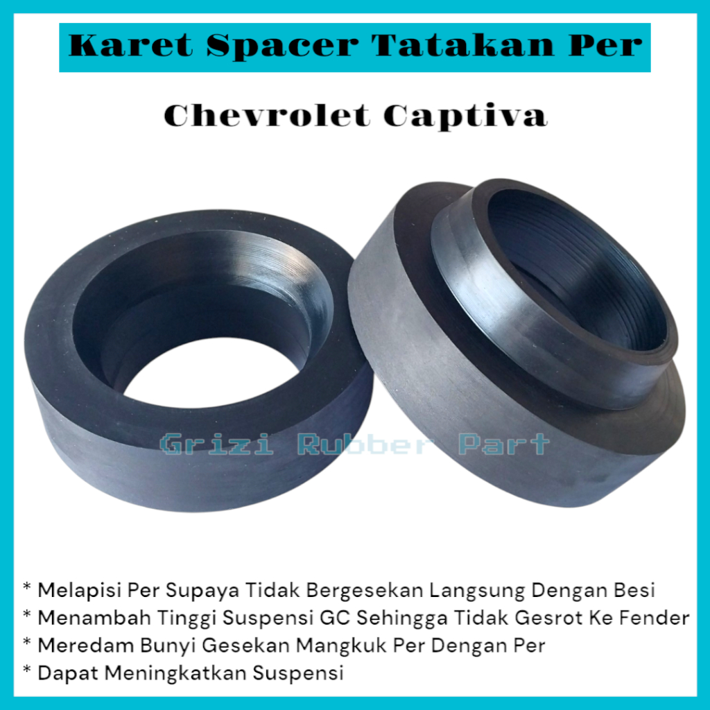 Karet Spacer Per Belakang Chevrolet Captiva C100 C140 2.2 2.4 3.0 Set 2Pcs Kanan Kiri