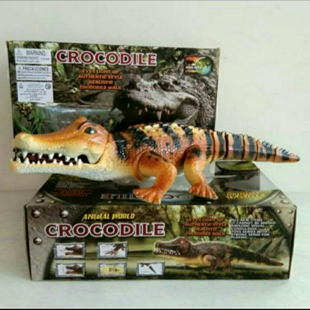 Mainan Buaya Baterai 3D