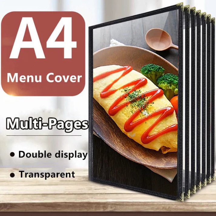 

KODE J36W A4 Buku Menu Restoran Kulit Cover Pelindung Menu Cover Menu Sampul Buku Resto