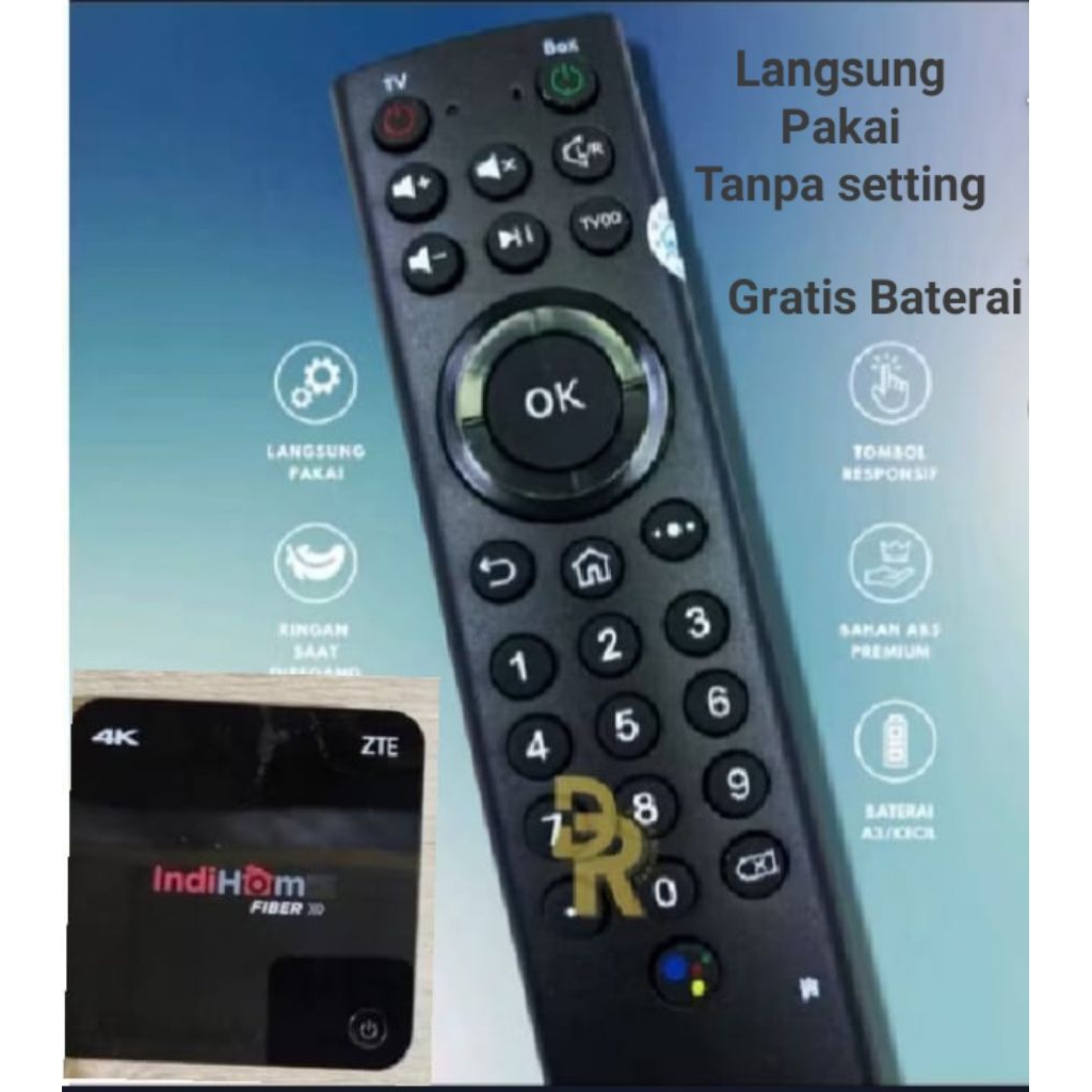 REMOT STB INDIHOM ZTEZXV10 B760 V5 ANDROID TV ZTE