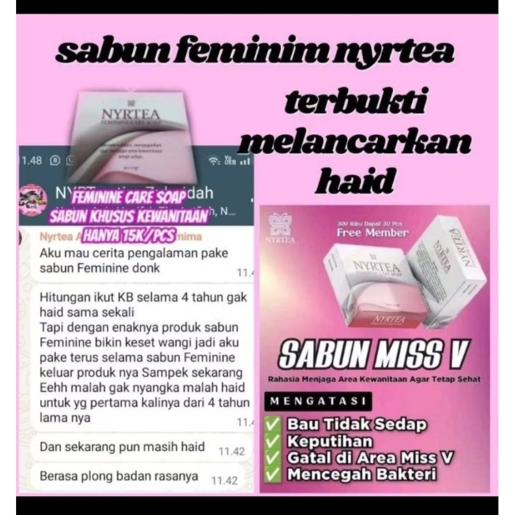 1 box sabun feminine care soap by NYRTEA isi (30pcs) sabun khusus area kewanitaan Original BPOM