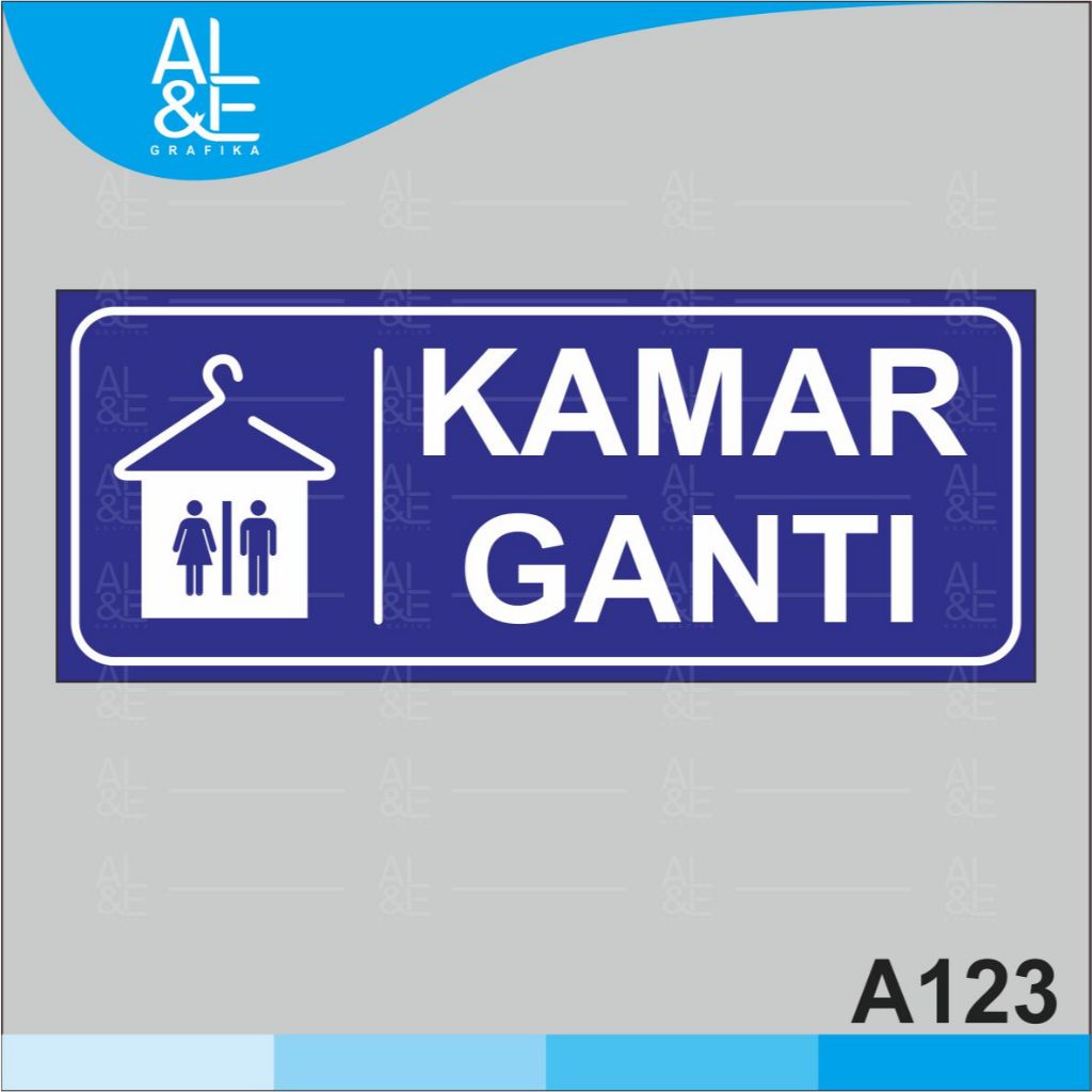 

A123 - Acrylic Sign, Stiker Akrilik Kamar Ganti, Tahan Air, Premium dan Termurah