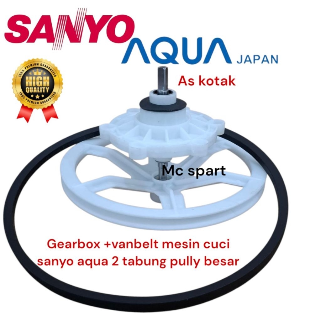 SATU SET GEARBOX + VANBELT SANYO AQUA QW-850XT MESIN CUCI  SANYO AQUA 2 TABUNG