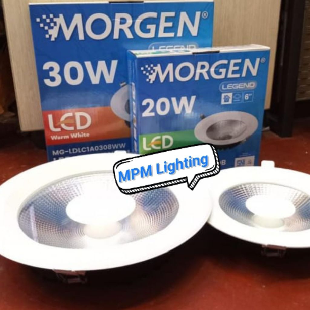 Morgen Downlight Kaca COB 20w 30w LEGEND SERIES / LED Panel Plafon Kaca 1 mata 20w 30w Inbow