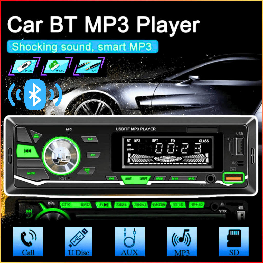 NEW COD Wistrue Tape Mobil Bluetooth Full Bass Audio MP3 Player LCD RGB ISO 60W Truk Canter GrandMax