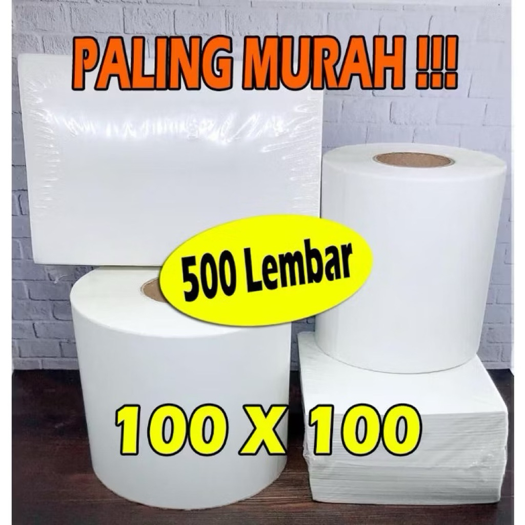 

100x100 Label Sticker Thermal / Direct Thermal Sticker / Kertas Thermal / Label Thermal / Kertas Stiker Resi / Kertas Printer Thermal / Stiker Thermal / Sticker Thermal 500pcs