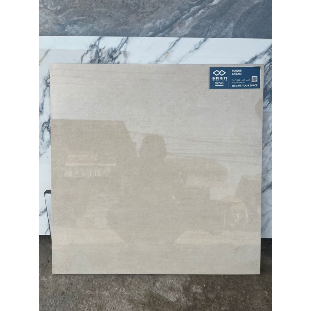 GRANITE LANTAI 60X60 ROQUE CREAM | GLOSSY | INFINITI