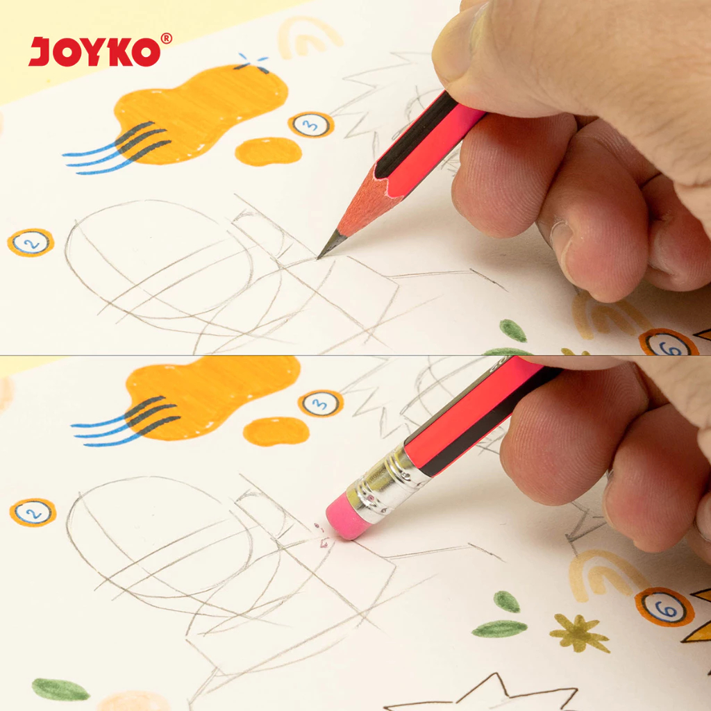 

Pencil Pensil Joyko P-103 2B PCS Pensil Penghapus