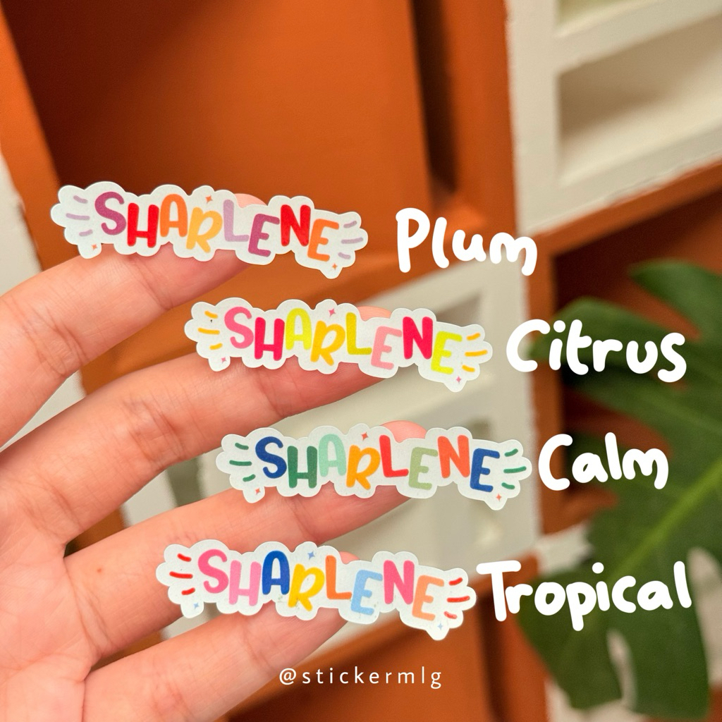 

STICKER LABEL NAMA PALETTE Edition Part 5 cute name custom