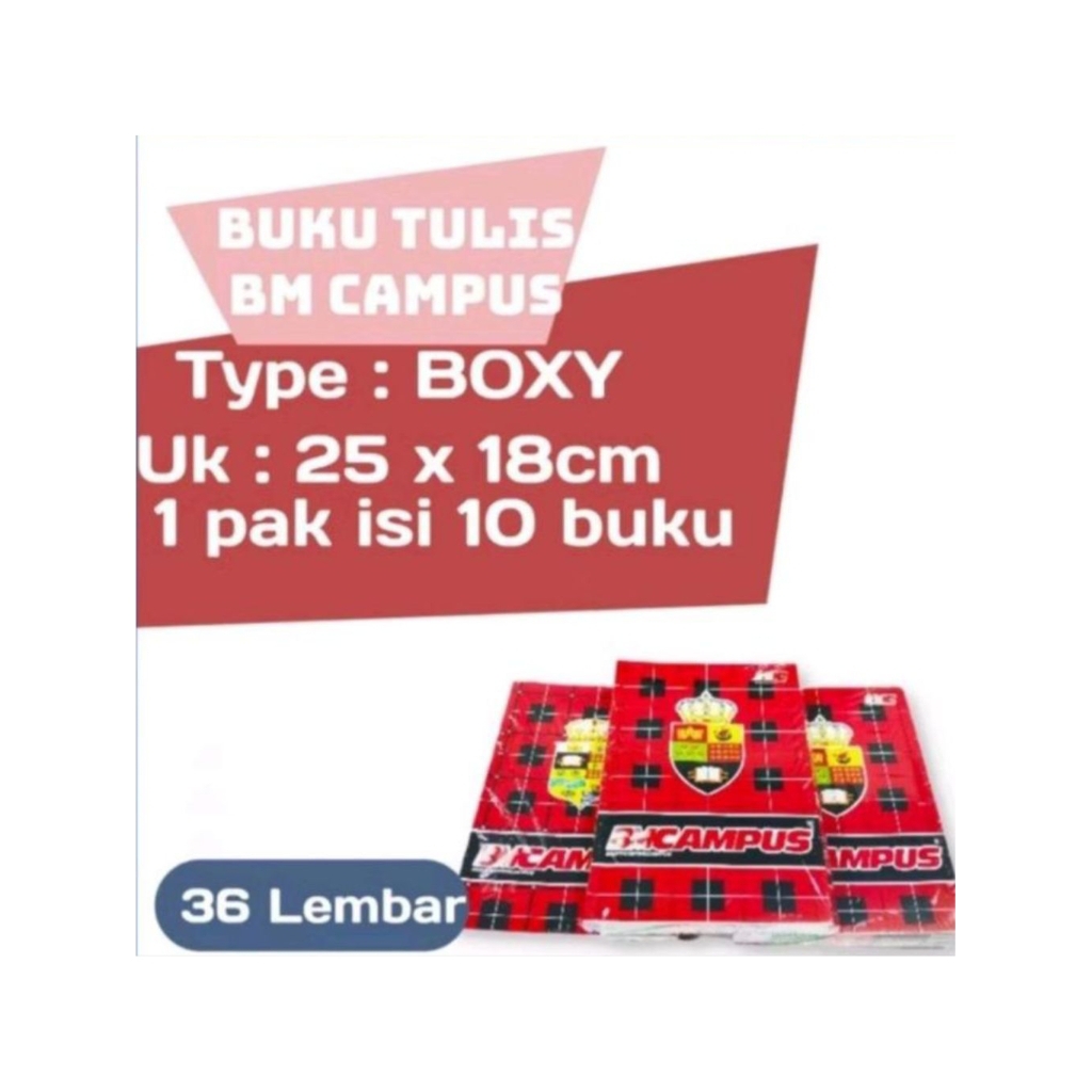 

Buku Tulis BMC Kampus 36 Lembar / Buku Tulis Murah 1pak (10 buku)