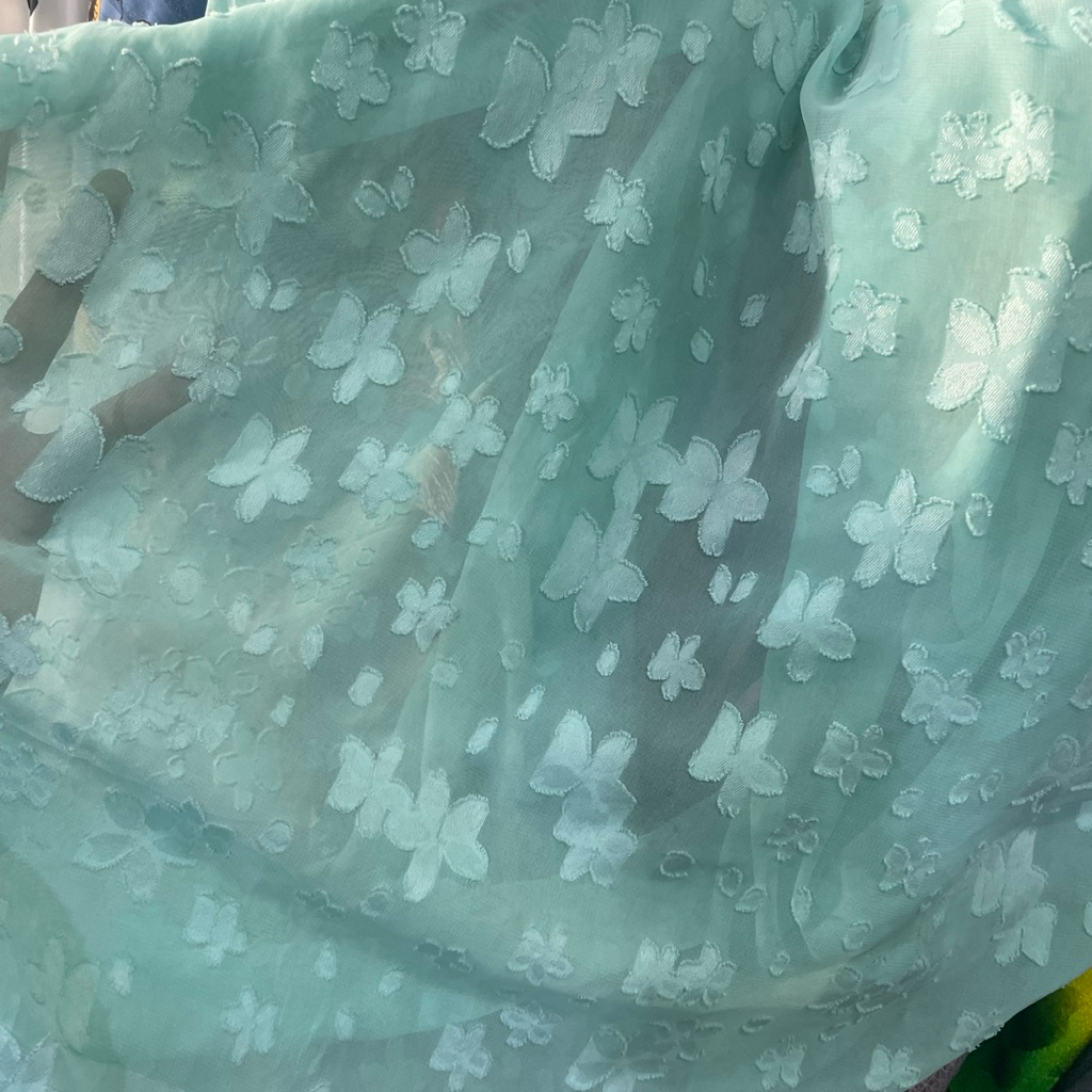 kain sifon uragiri motif bunga premium - kain sifon citru korea - kain sifon motif timbul premium - 